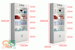 Kệ trưng bày mỹ phẩm áp tường