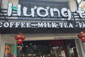 Biẻn quảng cao cafe chữ nổi