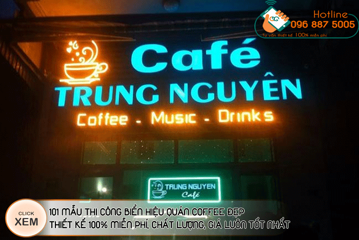 Mẫu biển cafe đẹp