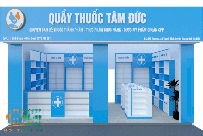 Thiết kế nội thất nhà thuốc