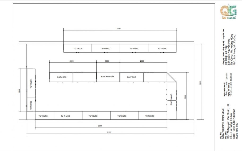 Bản vẽ thiết kế nhà thuốc