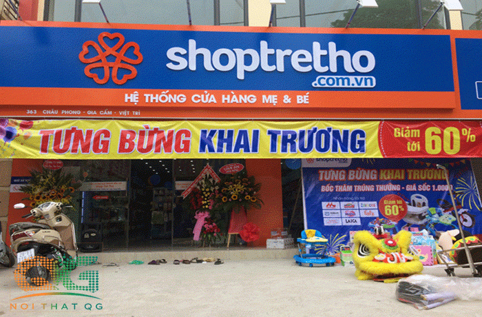 làm biển quảng cáo shop me và bé