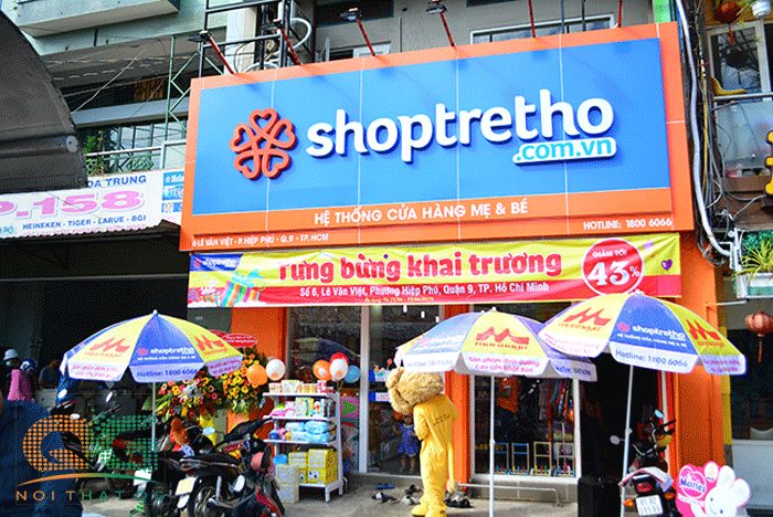 mẫu biển quảng cáo shop bỉm sữa