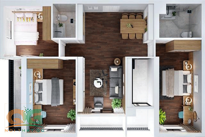 Thiết kế nội thất chung cư 90m2