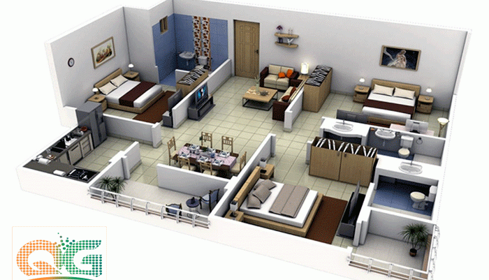 Thiết kế nội thất chung cư 120m2